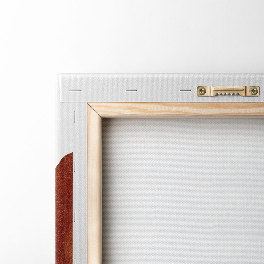 A close up of a painting