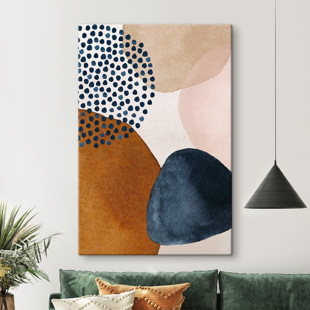 A painting of different shapes and colors A painting of different shapes and colors