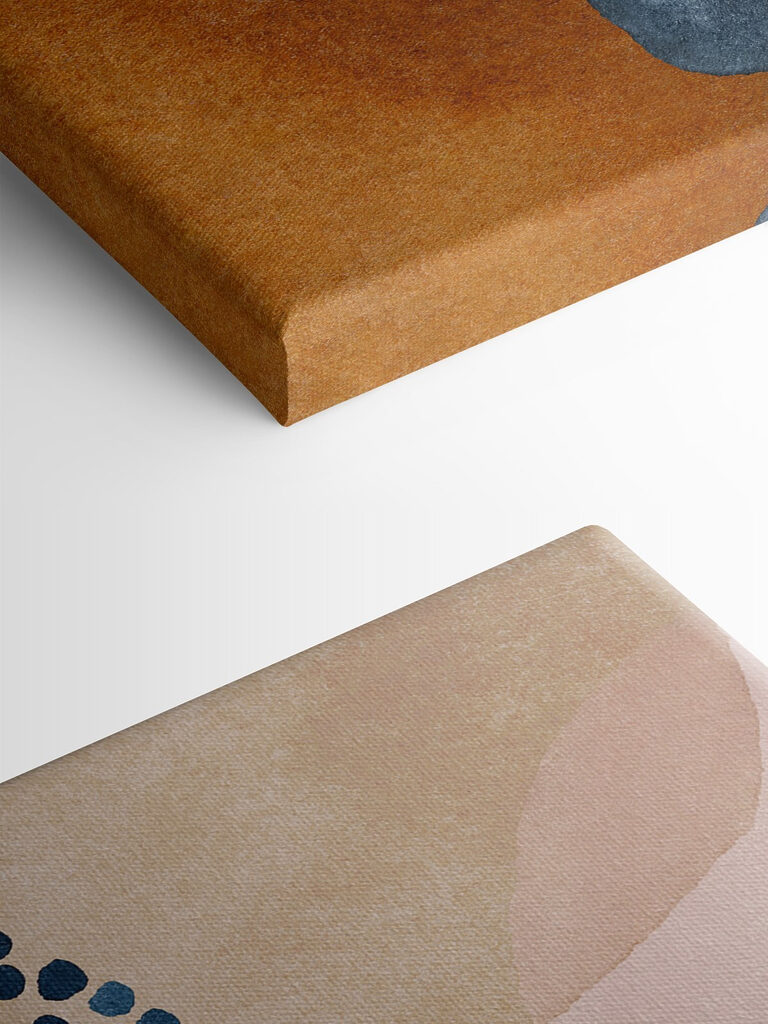 A painting of different shapes and colors A painting of different shapes and colors