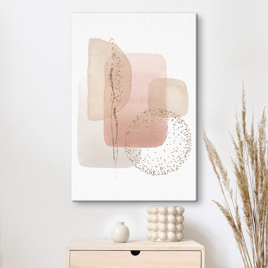 Une aquarelle de carrés et de points