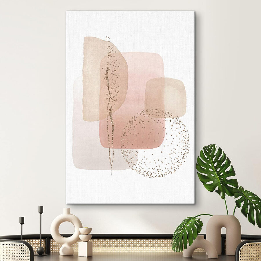 Une aquarelle de carrés et de points