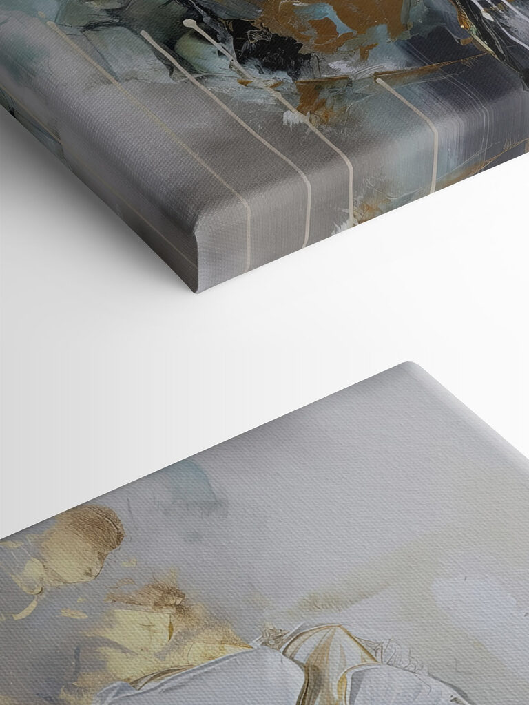 A painting of white flowers A painting of white flowers