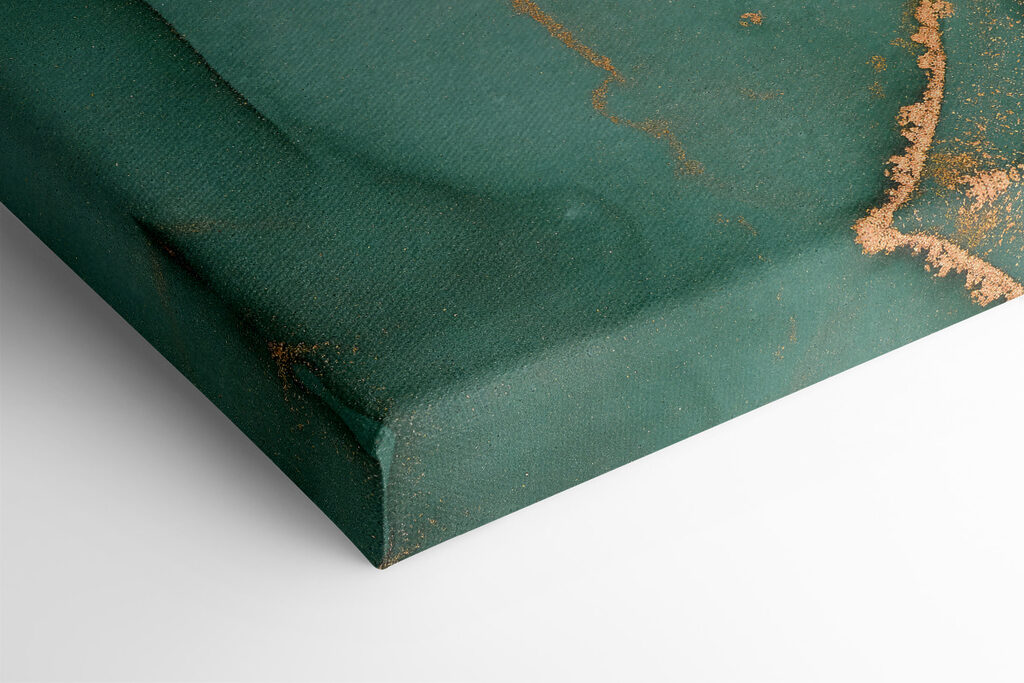 A close up of a painting