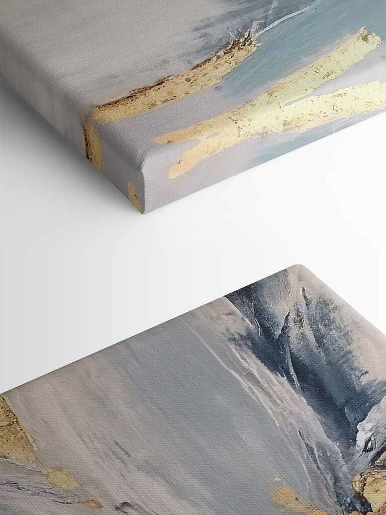 A painting of a flower