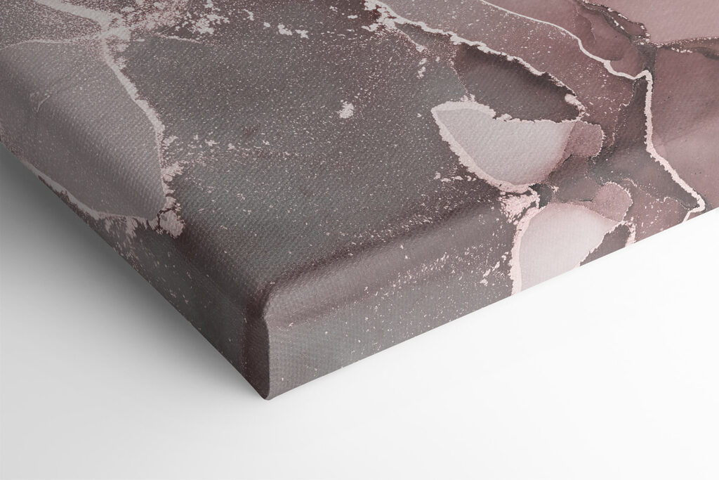 A close up of a painting