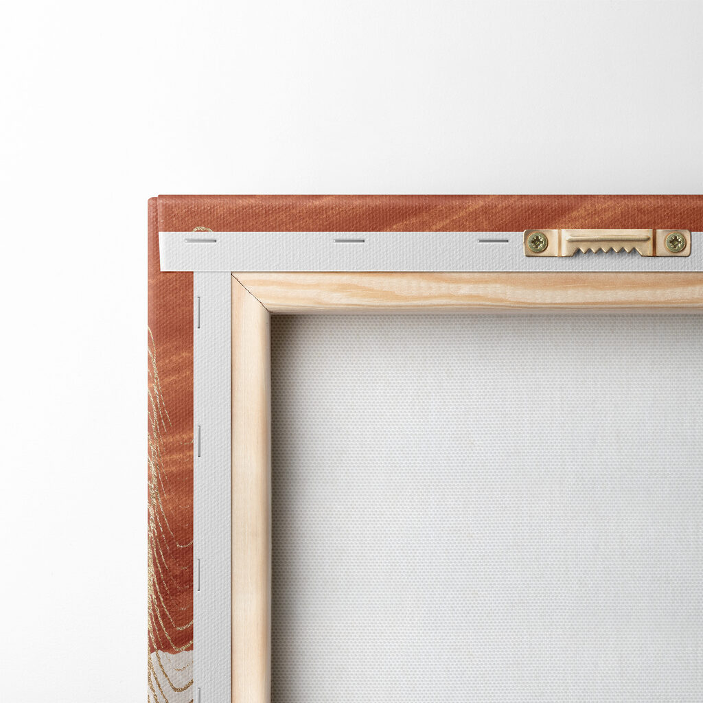 A close up of a painting