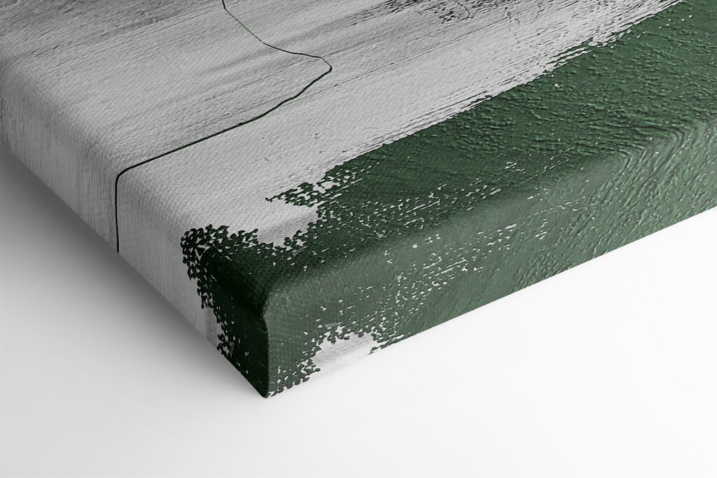 A close up of a painting