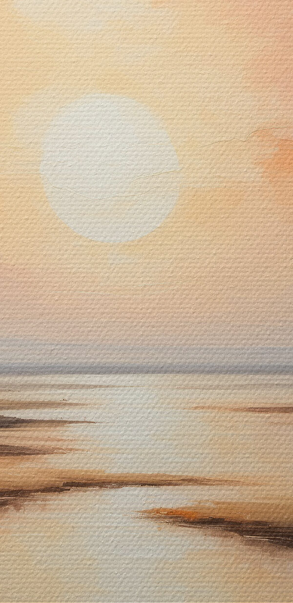 Peinture d'un coucher de soleil sur un marais Peinture d'un coucher de soleil sur un marais