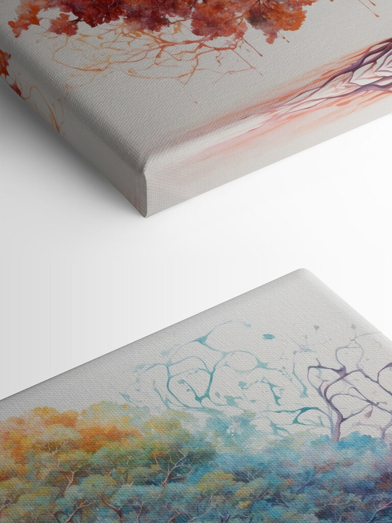 A tree with different colors of leaves A tree with different colors of leaves