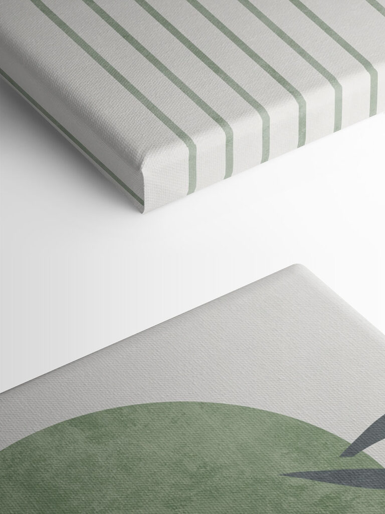 A green and grey art piece A green and grey art piece