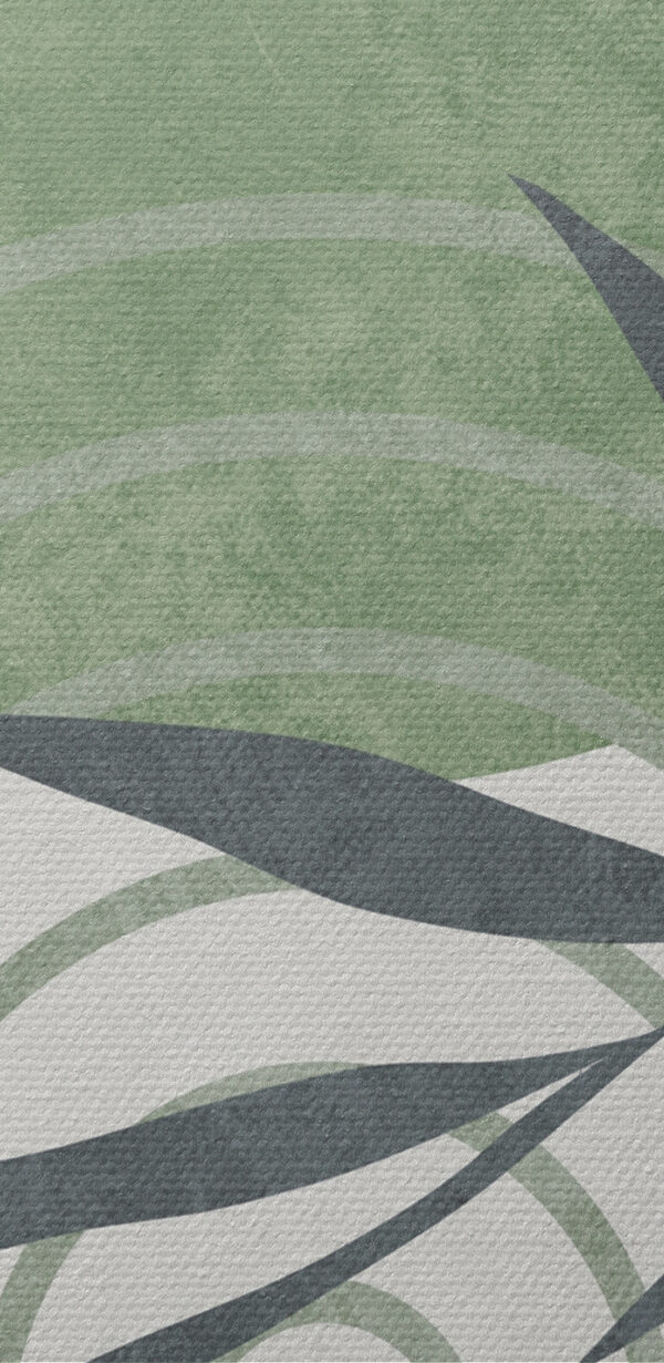 Une œuvre d'art verte et grise Une œuvre d'art verte et grise