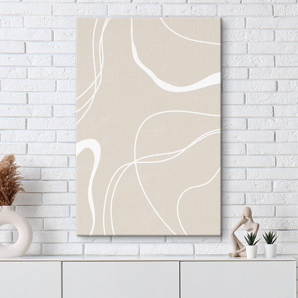 A white lines on a beige background A white lines on a beige background