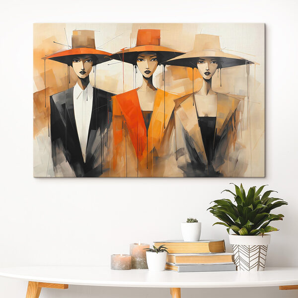 Un groupe de femmes portant des chapeaux Un groupe de femmes portant des chapeaux