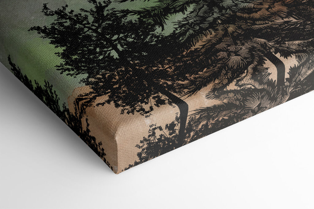 A painting of a mountain range A painting of a mountain range