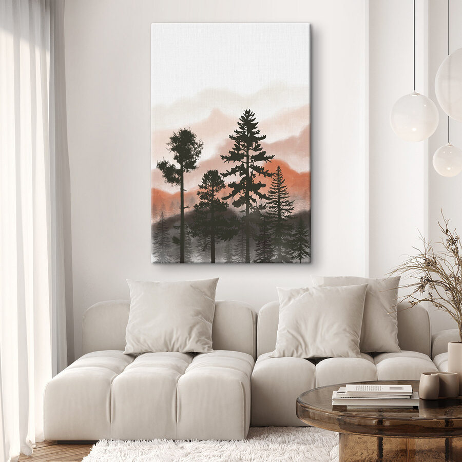 Un groupe d'arbres dans les montagnes Un groupe d'arbres dans les montagnes