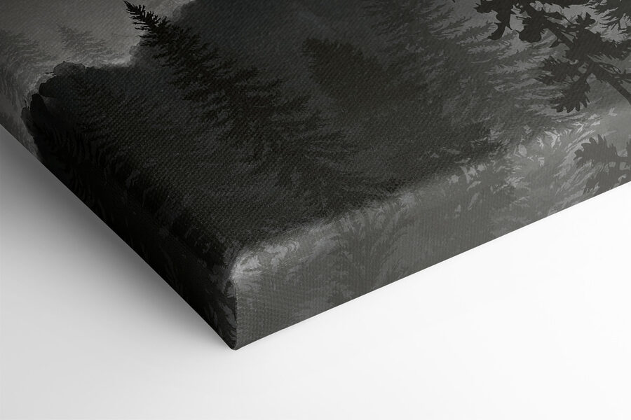 Un paysage de montagnes et d'arbres