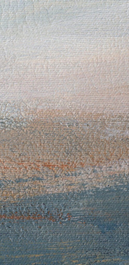 A close up of a painting