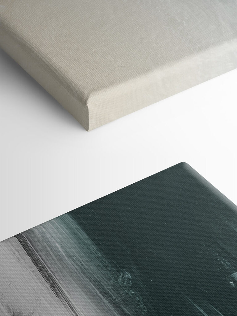 A close up of a painting