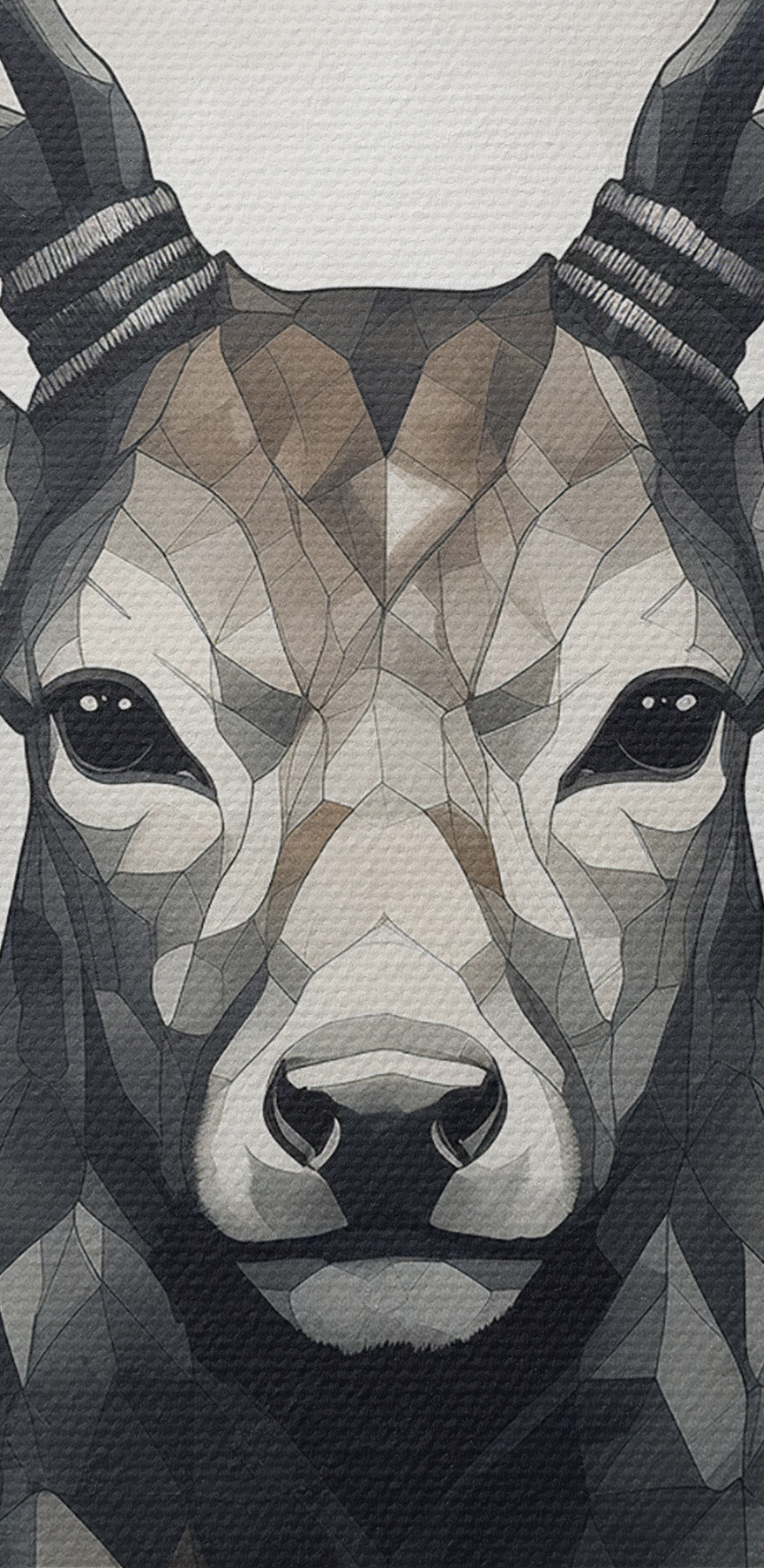 Peinture d'un cerf avec des bois Peinture d'un cerf avec des bois