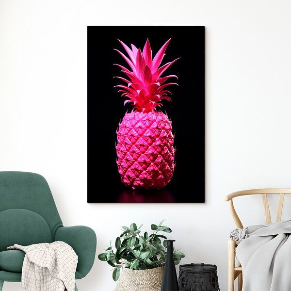 Ananas rose sur fond noir Ananas rose sur fond noir