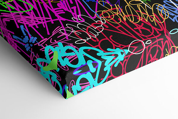 Graffiti coloré sur fond noir Graffiti coloré sur fond noir