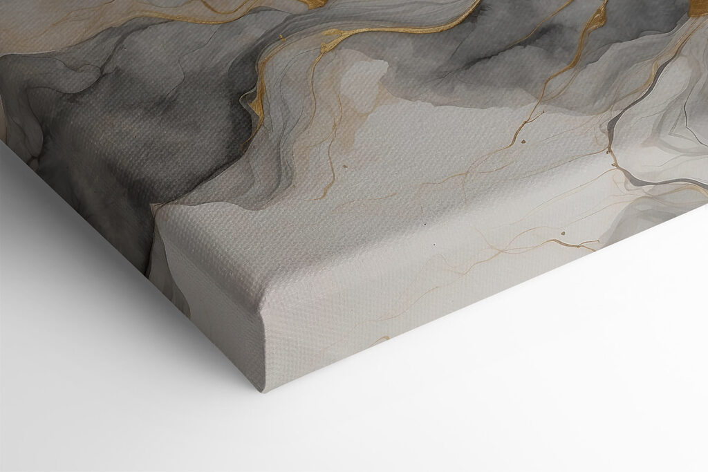 Elegant swirls of blue and taupe