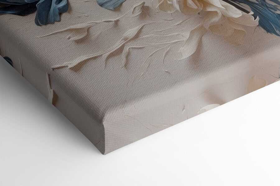 Une peinture de fleurs sur une surface blanche Une peinture de fleurs sur une surface blanche