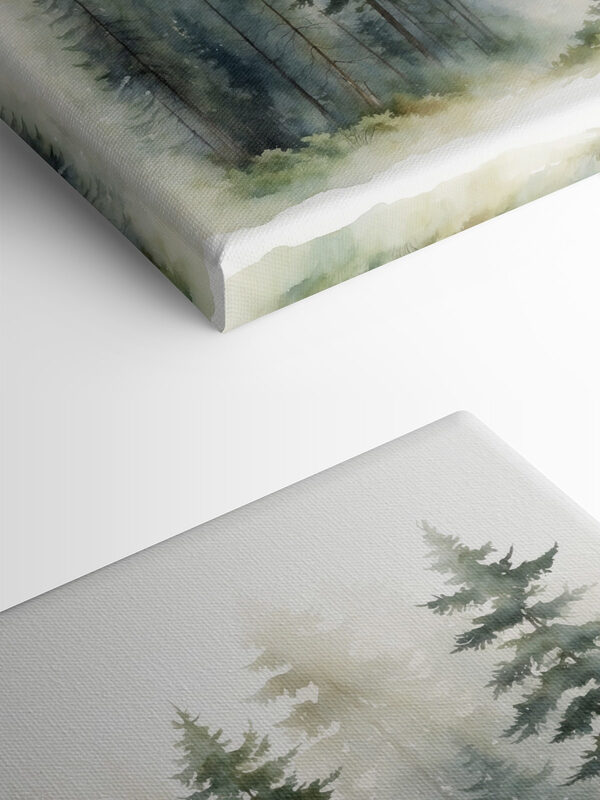 Une aquarelle d'une forêt Une aquarelle d'une forêt