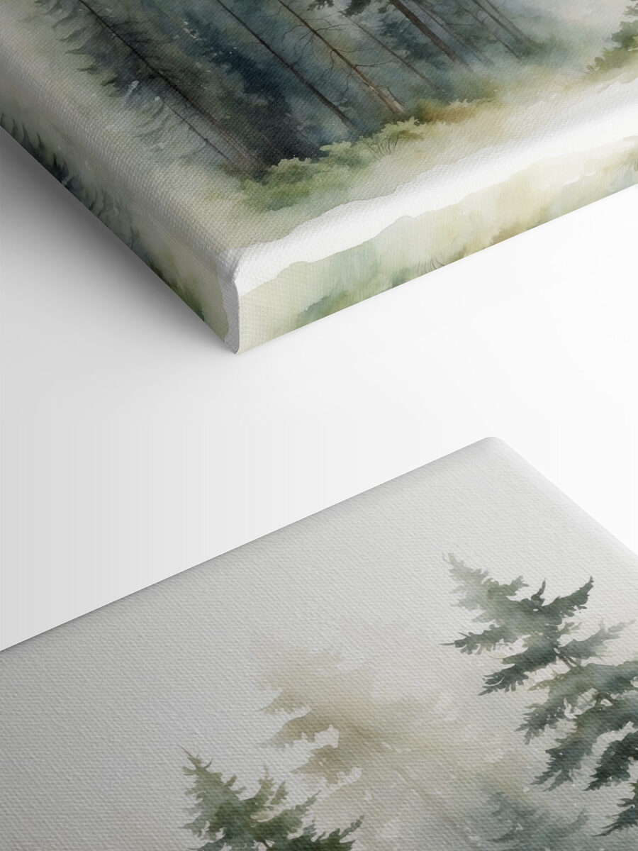 Une aquarelle d'une forêt Une aquarelle d'une forêt