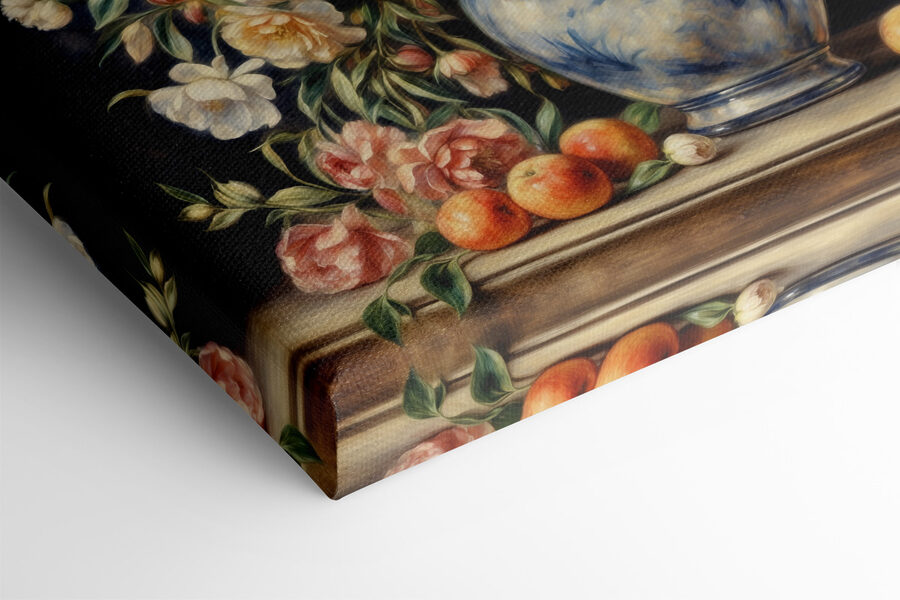 Peinture de fleurs dans un vase et de fruits Peinture de fleurs dans un vase et de fruits
