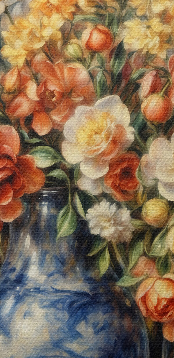 Peinture de fleurs dans un vase et de fruits Peinture de fleurs dans un vase et de fruits