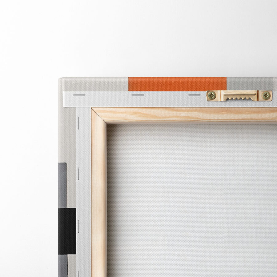 Une peinture de rectangles noirs, rouges et blancs