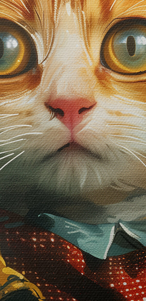 Un chat avec un manteau et un chapeau Un chat avec un manteau et un chapeau