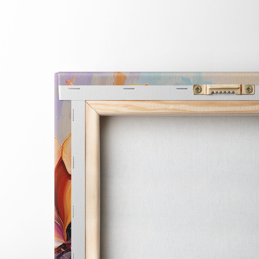 Tableaux Peinture de fleurs sur fond bleu – Image 6