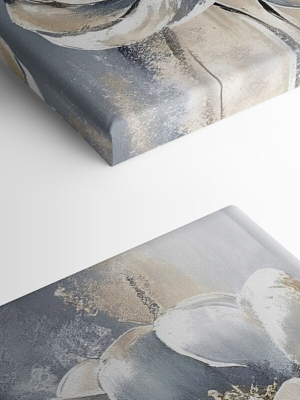 Peinture de fleurs sur fond gris Peinture de fleurs sur fond gris