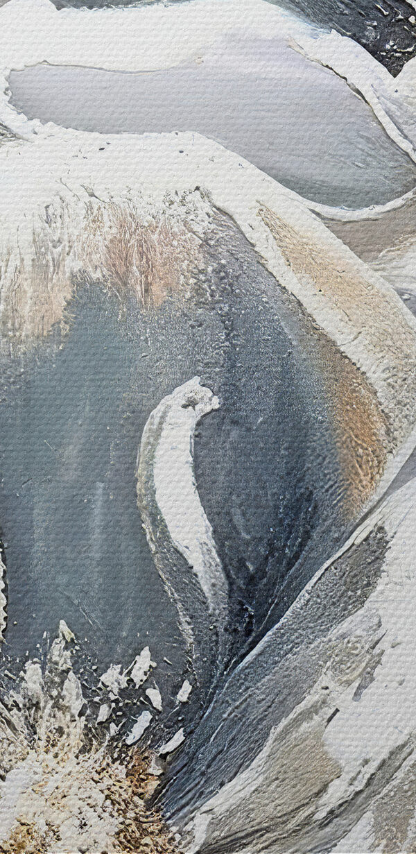 Peinture de fleurs sur fond gris Peinture de fleurs sur fond gris