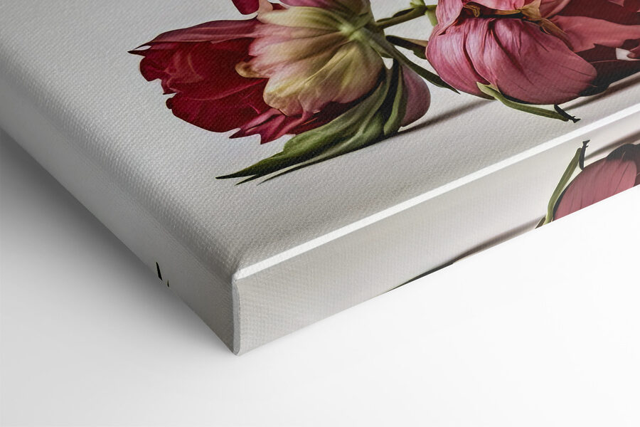 Un vase de fleurs roses et blanches