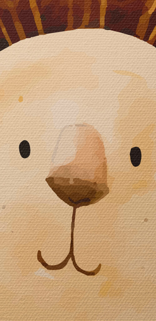 A lion with a large brown mane A lion with a large brown mane