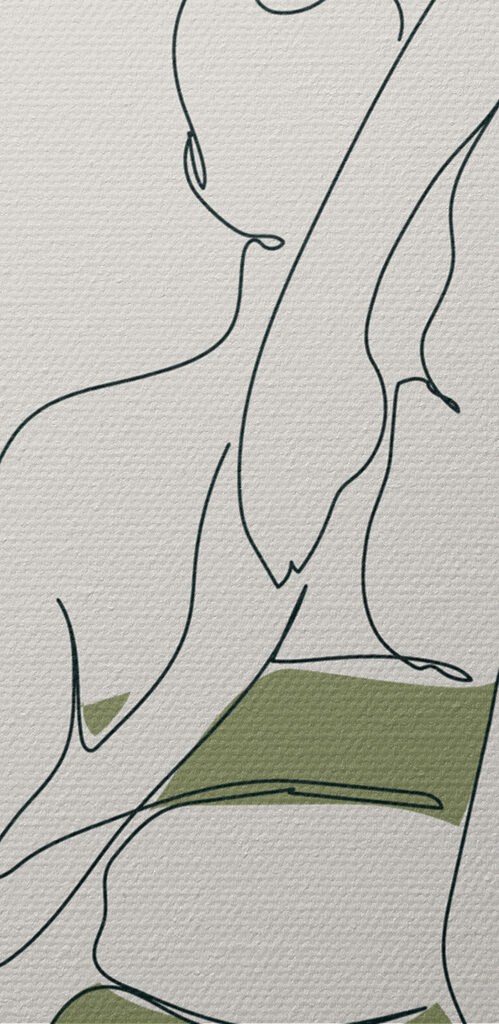 A woman sitting in yoga pose