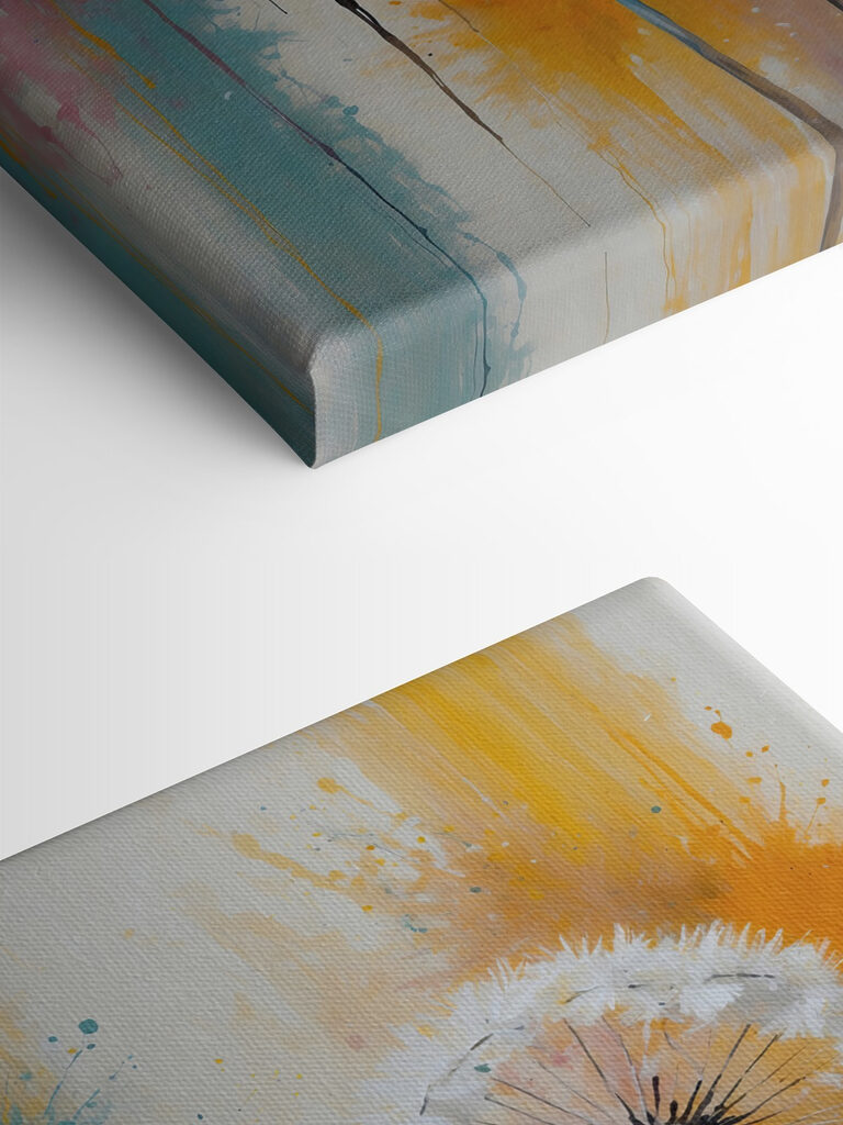 A group of dandelions with white seeds A group of dandelions with white seeds