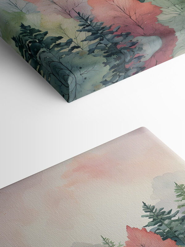 Une aquarelle d'arbres Une aquarelle d'arbres