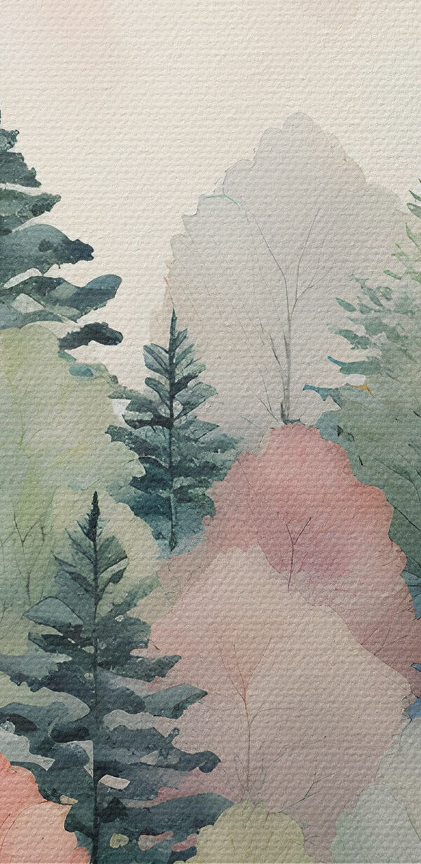 Une aquarelle d'arbres Une aquarelle d'arbres