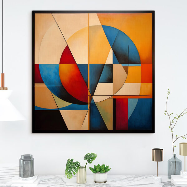 Une peinture d'un cercle et d'un cercle Une peinture d'un cercle et d'un cercle