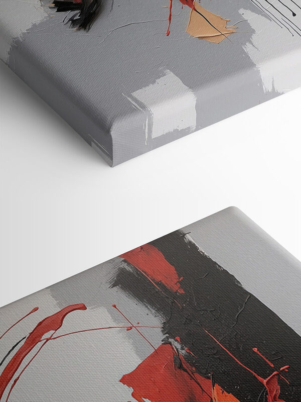 A painting of a person with different colors