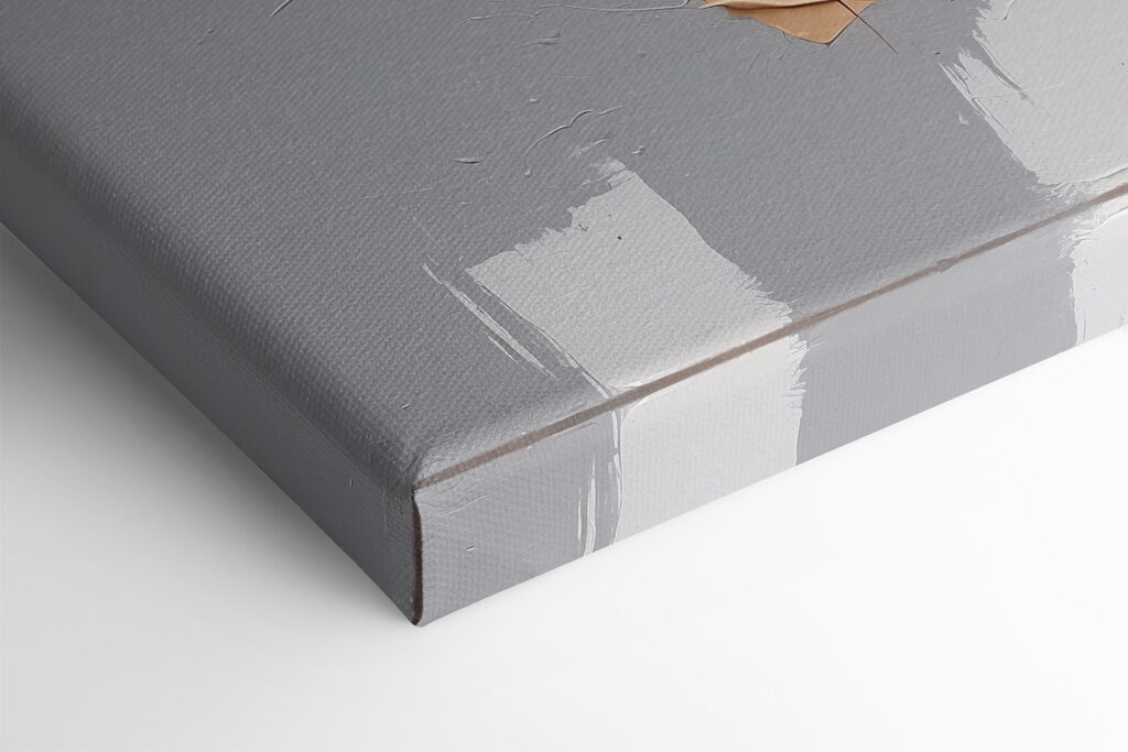 A painting of a person with different colors