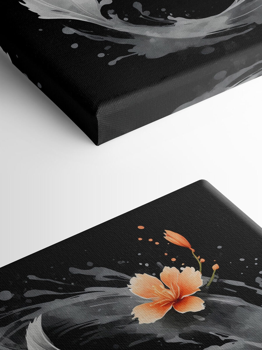 Un poisson avec des fleurs et de l'eau