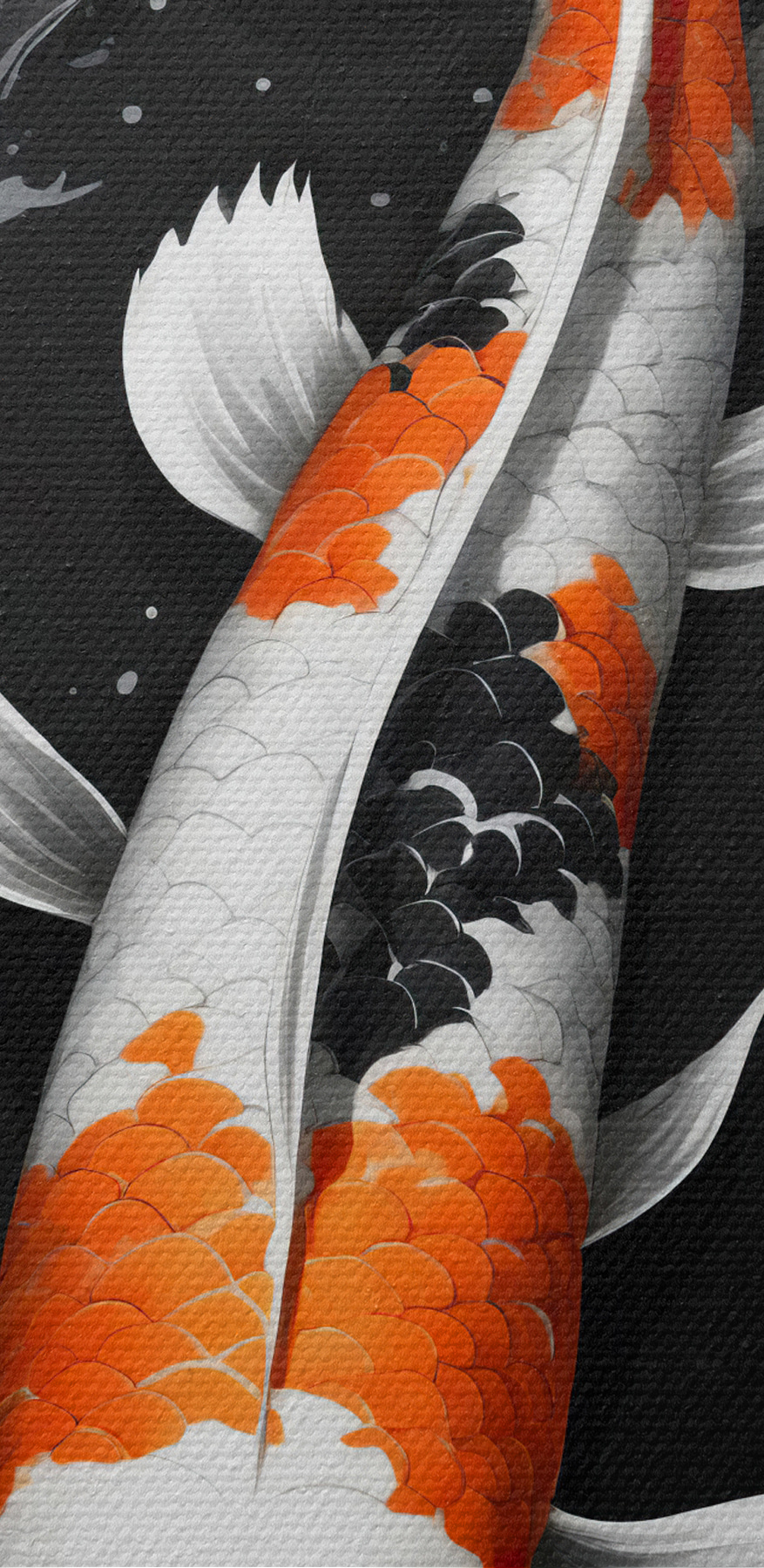Un poisson avec des fleurs et de l'eau