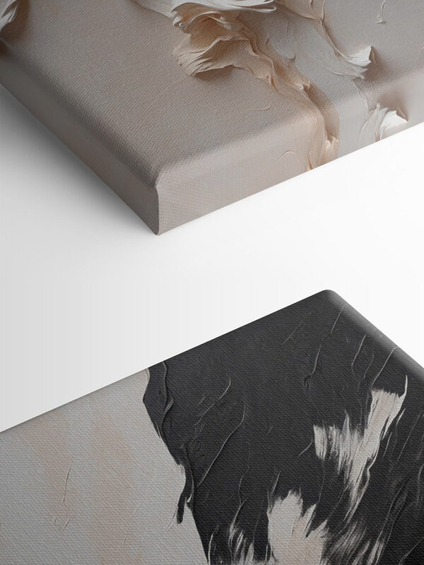 Une peinture noire et blanche Une peinture noire et blanche
