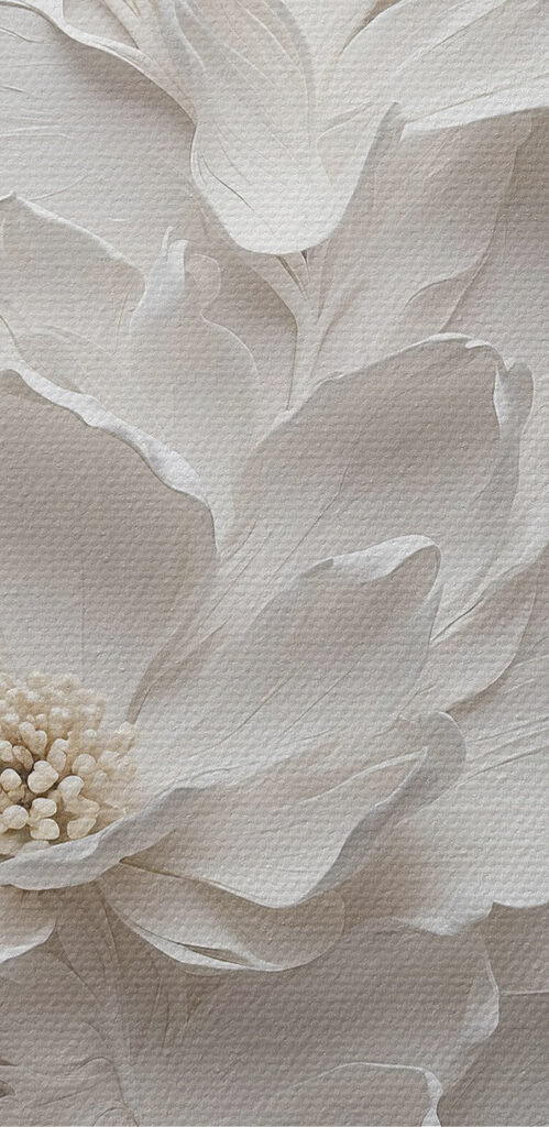 A white flower with leaves A white flower with leaves