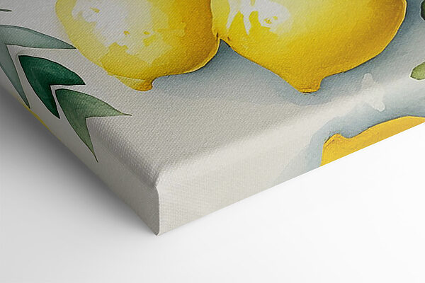 Une peinture de citrons et une tasse de thé Une peinture de citrons et une tasse de thé